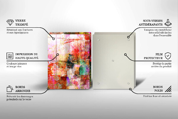 Deska do krojenia Abstrakcja farby