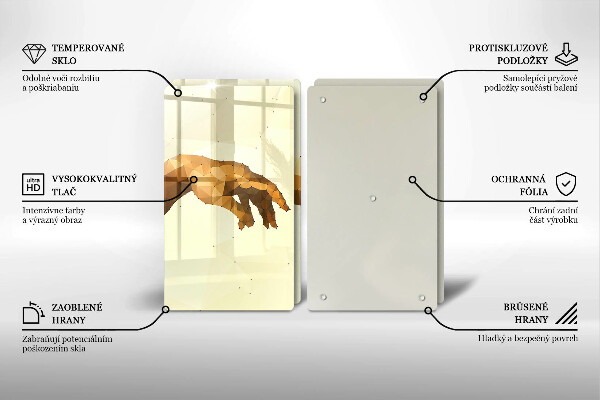 Deska do krojenia Stworzenie Adama dłonie