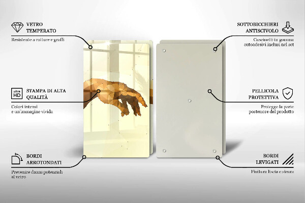 Deska do krojenia Stworzenie Adama dłonie