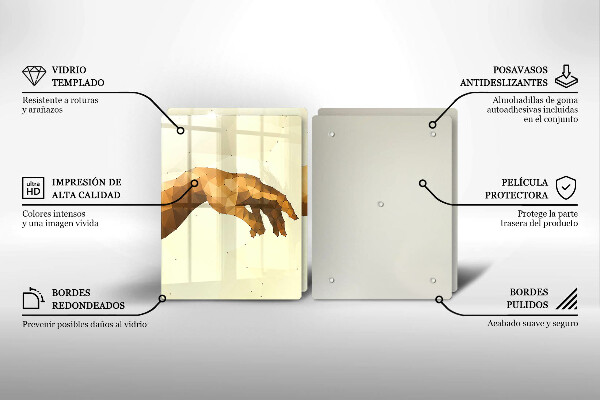 Deska do krojenia Stworzenie Adama dłonie