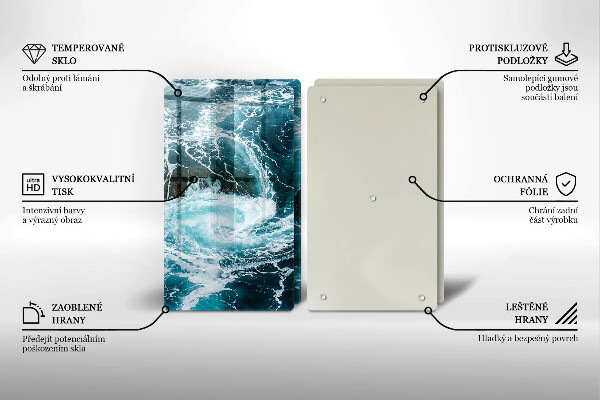 Deska do krojenia Spieniona fale wody