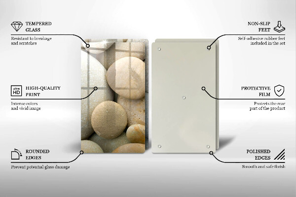 Deska do krojenia Wzór owalne kamienie