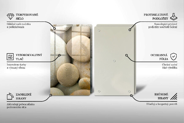 Deska do krojenia Wzór owalne kamienie