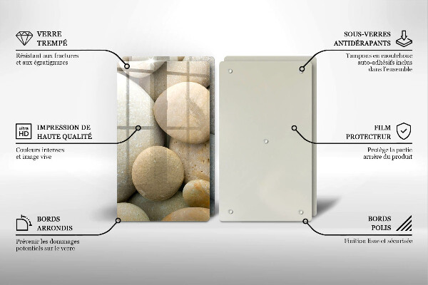 Deska do krojenia Wzór owalne kamienie