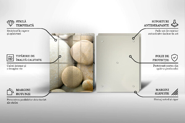 Deska do krojenia Wzór owalne kamienie