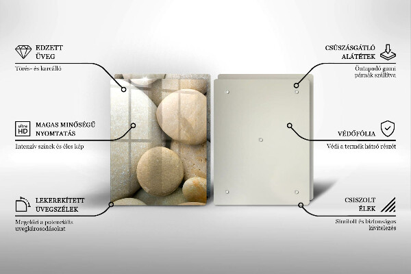 Deska do krojenia Wzór owalne kamienie