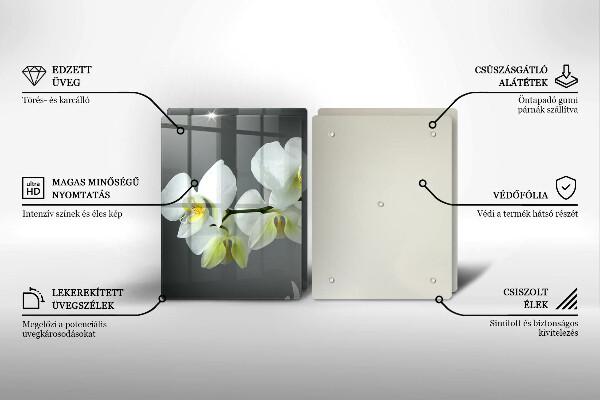 Deska do krojenia Kwiaty biała orchidea