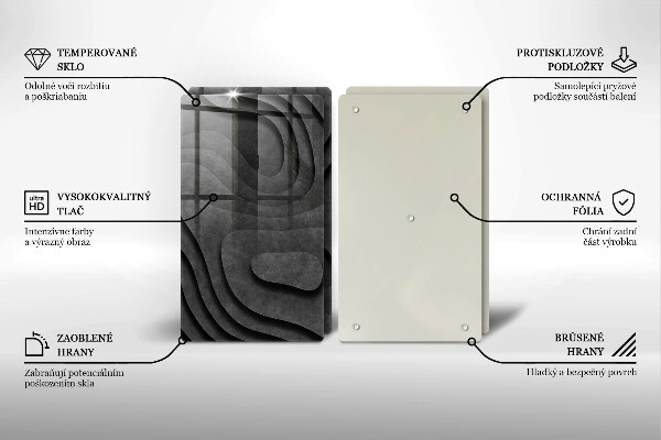 Deska do krojenia Kamienne kształty 3D