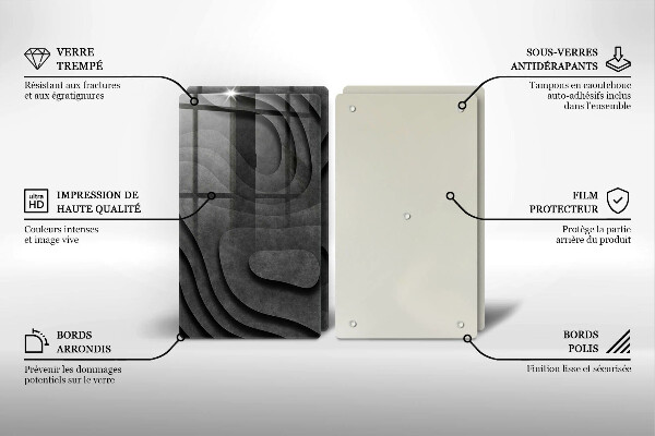 Deska do krojenia Kamienne kształty 3D