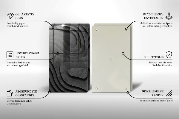 Deska do krojenia Kamienne kształty 3D