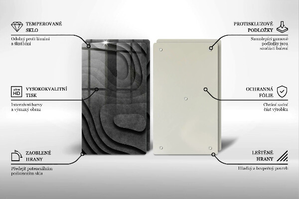 Deska do krojenia Kamienne kształty 3D