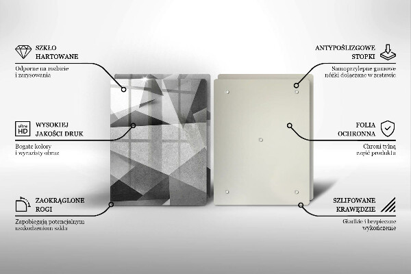 Deska do krojenia Betonowa ostra abstrakcja