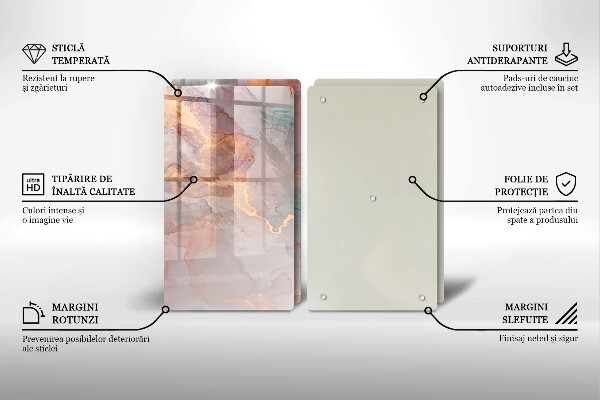 Deska do krojenia Marmur ze złotem