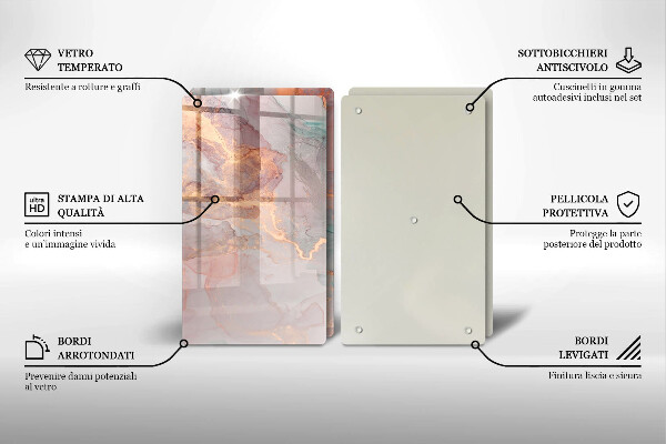 Deska do krojenia Marmur ze złotem