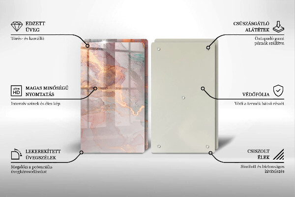 Deska do krojenia Marmur ze złotem