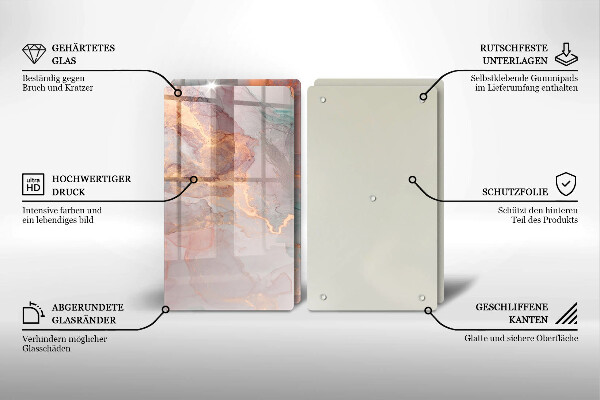 Deska do krojenia Marmur ze złotem
