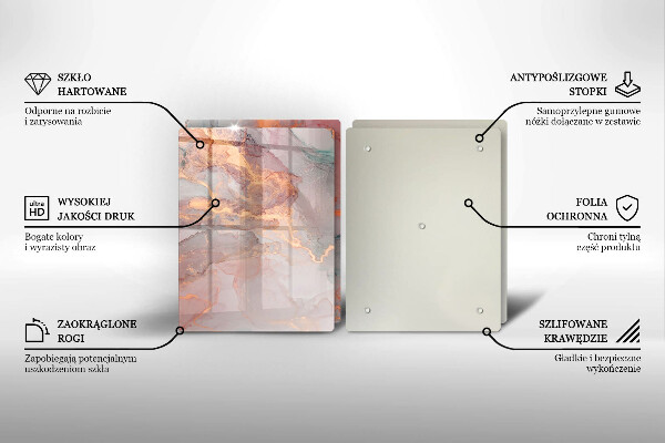 Deska do krojenia Marmur ze złotem
