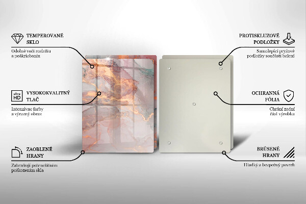 Deska do krojenia Marmur ze złotem