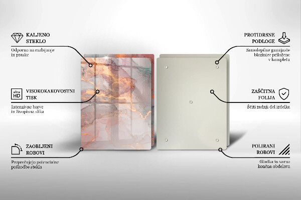 Deska do krojenia Marmur ze złotem