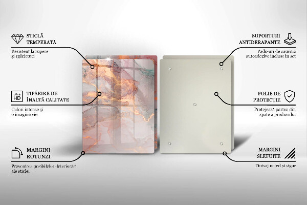 Deska do krojenia Marmur ze złotem