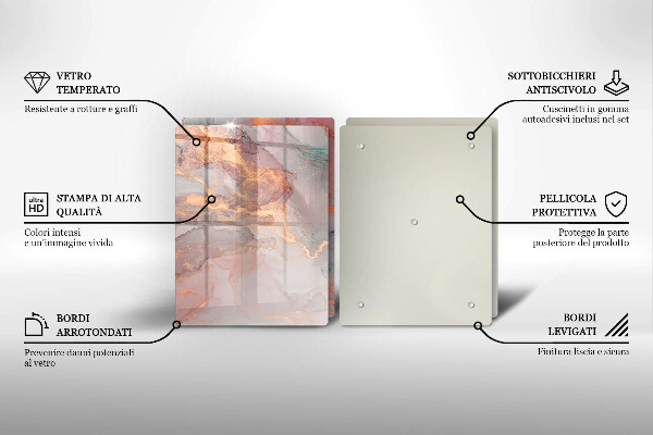 Deska do krojenia Marmur ze złotem
