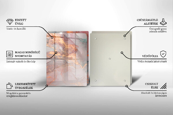 Deska do krojenia Marmur ze złotem