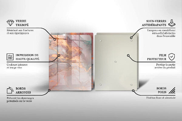 Deska do krojenia Marmur ze złotem