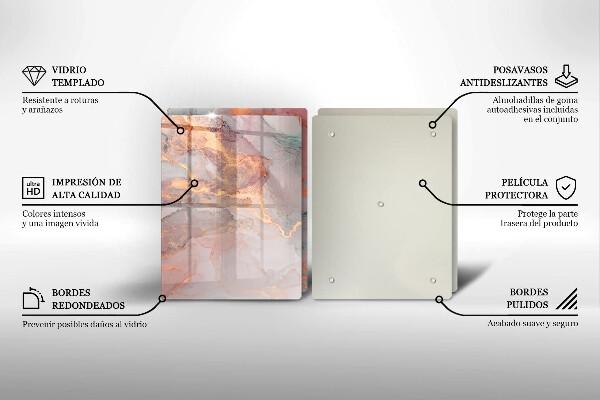 Deska do krojenia Marmur ze złotem