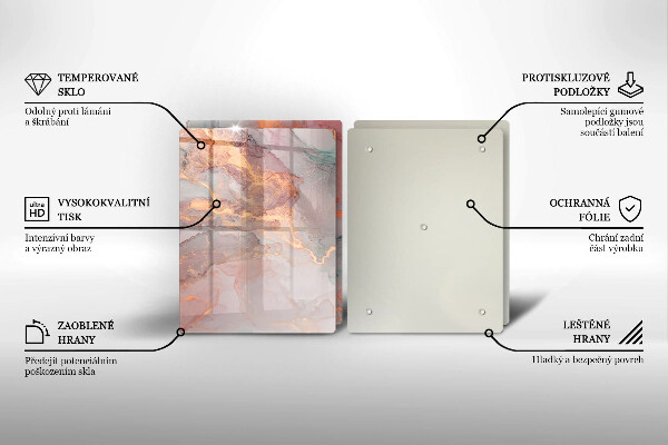Deska do krojenia Marmur ze złotem