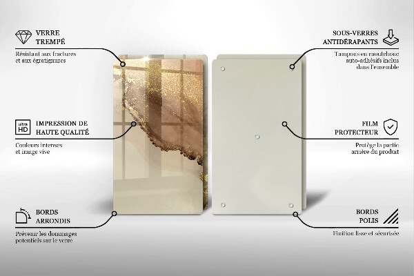 Deska do krojenia Abstrakcja złoto