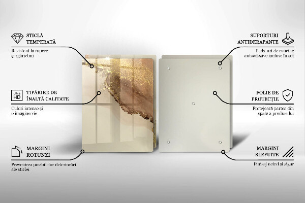 Deska do krojenia Abstrakcja złoto