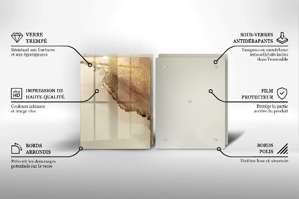 Deska do krojenia Abstrakcja złoto