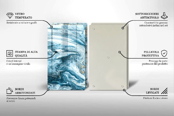 Deska do krojenia Struktura ze złotem