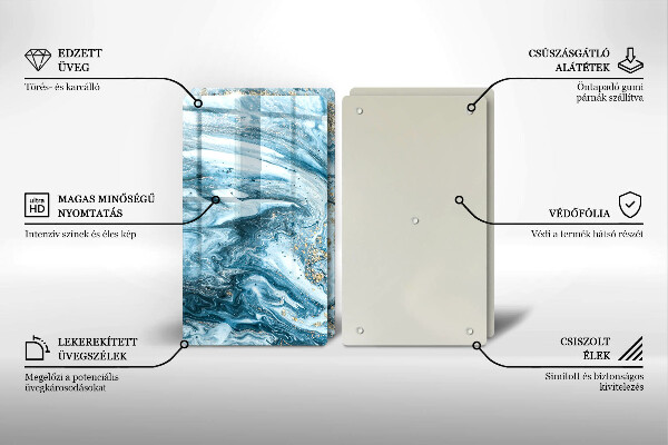 Deska do krojenia Struktura ze złotem