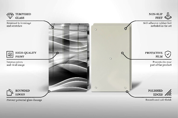 Deska do krojenia Abstrakcja łagodne linie