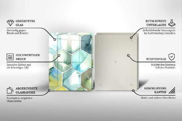 Deska do krojenia Akwarelowe heksagony