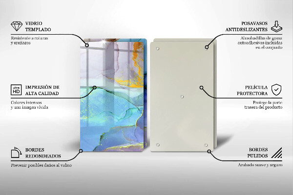 Deska do krojenia Pęknięty kamień złoto