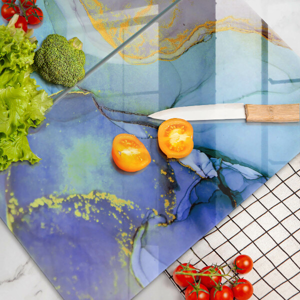 Deska do krojenia Pęknięty kamień złoto