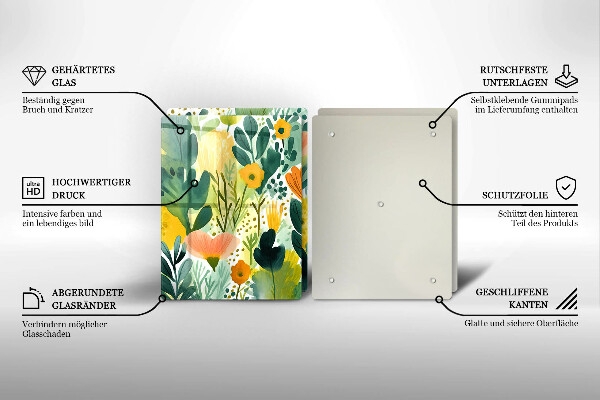 Deska do krojenia Malowane kwiaty