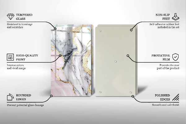 Deska do krojenia Pastelowy marmur