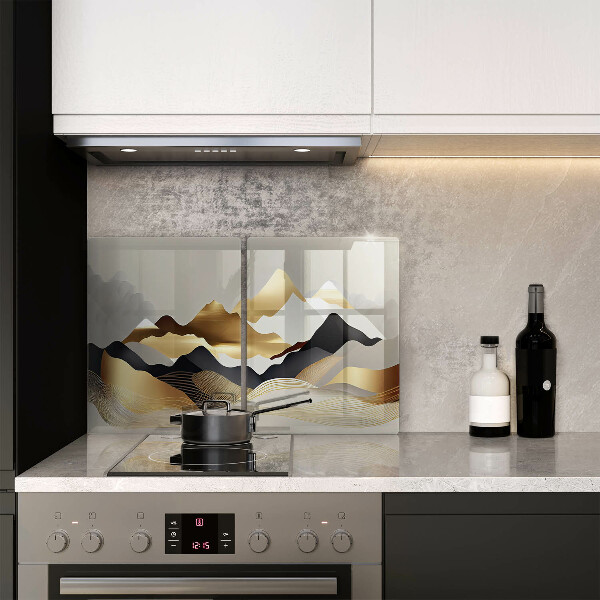 Deska do krojenia Abstrakcja złote góry