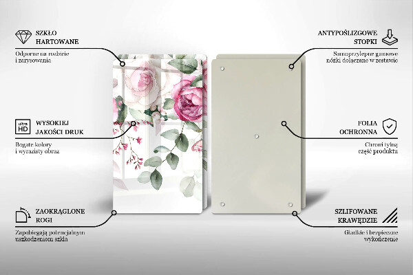 Deska do krojenia Akwarelowe róże