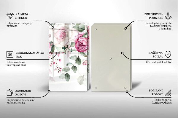 Deska do krojenia Akwarelowe róże