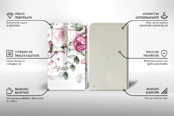 Deska do krojenia Akwarelowe róże