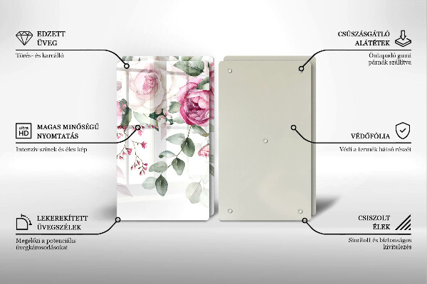 Deska do krojenia Akwarelowe róże