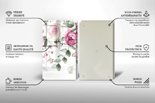 Deska do krojenia Akwarelowe róże