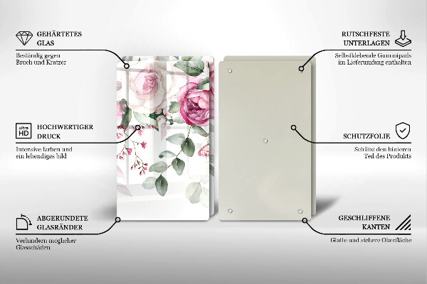 Deska do krojenia Akwarelowe róże