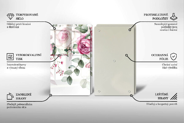 Deska do krojenia Akwarelowe róże