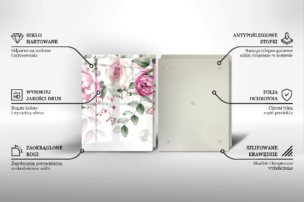 Deska do krojenia Akwarelowe róże