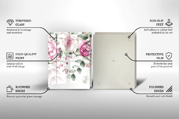 Deska do krojenia Akwarelowe róże